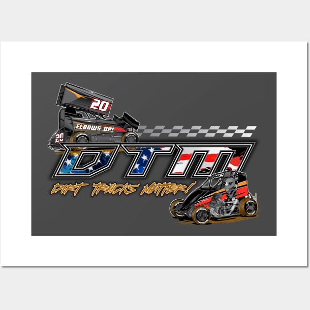 Dirt Tracks Matter Dirt Mini Sprints Wall Art by Artslave Custom Car Art